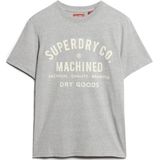 Superdry - Workwear Flock Graphic T-shirt - Zwart - Katoen