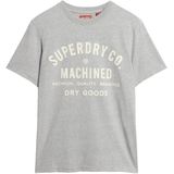 Superdry - Workwear Flock Graphic T-shirt - Zwart - Katoen