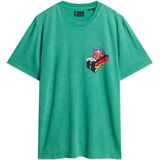 Superdry - Travel - T-shirt - Fluorescerend - Katoen