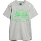 Superdry NEON VL T SHIRT Heren - Lichtgrijs