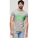 Superdry NEON VL T SHIRT Heren - Lichtgrijs