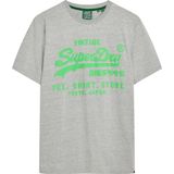 Superdry NEON VL T SHIRT Heren - Lichtgrijs