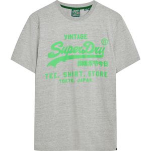 Superdry NEON VL T SHIRT Heren - Lichtgrijs