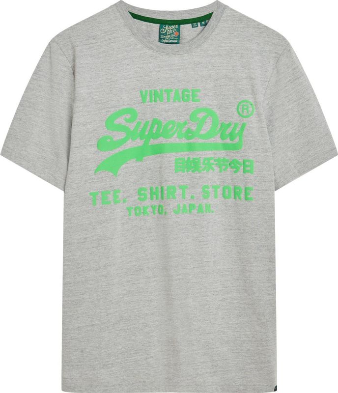Superdry NEON VL T SHIRT Heren - Lichtgrijs