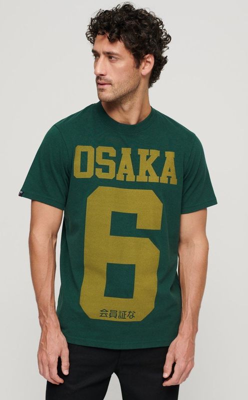 Superdry - Osaka 6 - T-shirt - Zwart - Katoen