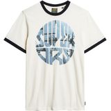 Superdry Photographic Logo T-shirt Met Korte Mouwen Wit S Man