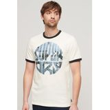 Superdry Photographic Logo T-shirt Met Korte Mouwen Wit S Man