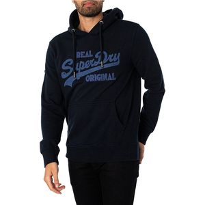 Superdry Embroidered Vl Hoodie Blauw Man
