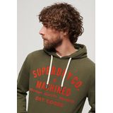 Superdry - Workwear Flock Graphic - Hoodie - Relaxed Fit