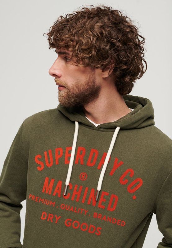Superdry - Workwear Flock Graphic - Hoodie - Relaxed Fit