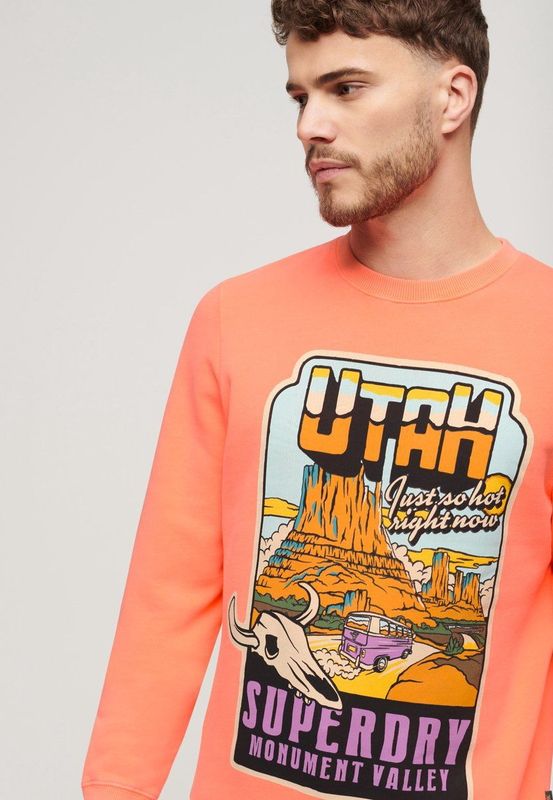 Superdry - Neon Travel - Sweatshirt - Multicolor - Katoen