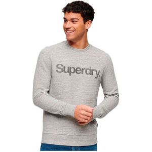 Superdryvoor mannen. M2013593A Los sweatshirt met ronde hals City grijs (S), Casual, Katoen, Lange mouwen