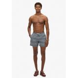 Superdryvoor mannen. M3010231A Bedrukt zwempak van gerecycled zeemateriaal (S), Strandkleding, Gerecycled polyester, Duurzaam, Marineblauw