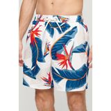 Superdry - Hawaiian Print - Zwembroek - Blauw - Polyester - Relaxte Pasvorm