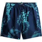 Superdry - Hawaïaanse zwemshort - Heren - Blauw - 43 cm - Gerecycled materiaal