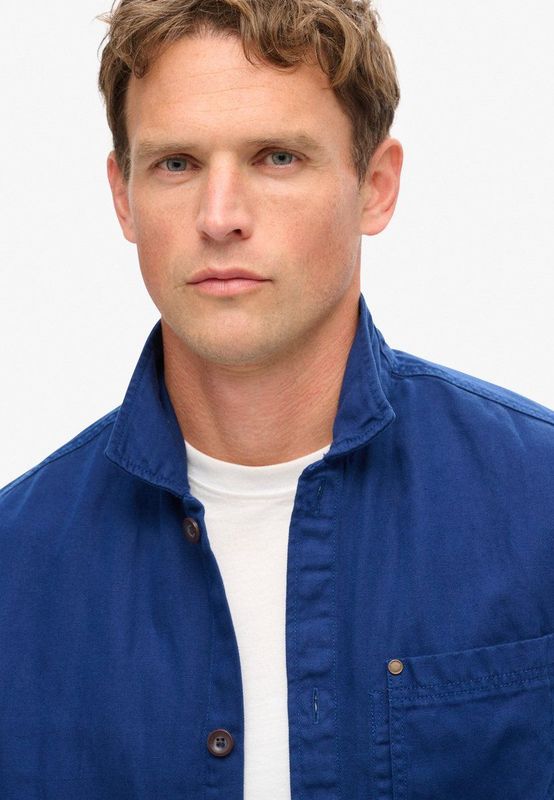 Merchant Store - Overshirt - Groen - Linnen Katoen - Relaxed Fit