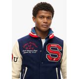 College-Jacke aus Woll-Mix mit Stehkragen