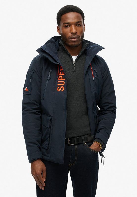 Superdry - M5011888A - Windjack - Marineblauw - Polyester - Lange Mouwen