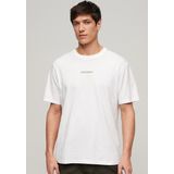 Superdry Micro Logo Graphic Loose T-shirt Met Korte Mouwen Wit S Man