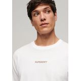 Superdry Micro Logo Graphic Loose T-shirt Met Korte Mouwen Wit S Man