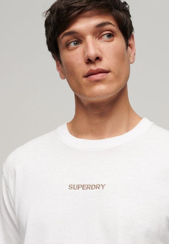 Superdry Micro Logo Graphic Loose T-shirt Met Korte Mouwen Wit S Man