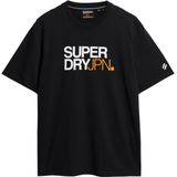 Superdry - Logo Print Oversized T-shirt - Sportshirt - Zwart - Katoen