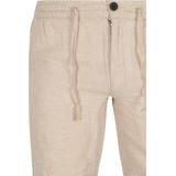 Superdry - Linnen Shorts - Beige - Elastische Taille - Overgeverfde Afwerking