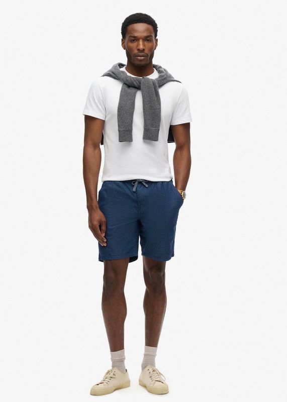 Superdry - Broek - Blauw Gemêleerd - Harembroeken