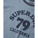 Superdry - Athletic Essentials Beach Graphic Fitted Ringer T-shirt - Korte Mouwen