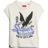 Superdry Embellished Poster Cap T-shirt Met Korte Mouwen Wit XS Vrouw