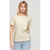 Superdry - T-shirt - Dames - Met Reliëfopdruk - Relaxte Pasvorm