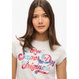 Superdry - Floral Scripted T-shirt - Multicolor - Katoen