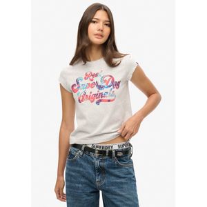 Superdry - Floral Scripted T-shirt - Multicolor - Katoen