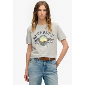 Superdry - Travel Souvenir - T-shirt - Katoen - Relaxed Fit, Korte Mouwen, Gedrukte Afbeelding