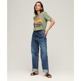 Superdry - Travel Souvenir - T-shirt - Zwart - Katoen/Polyester