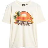 Superdry - Travel Souvenir - T-shirt - Zwart - Katoen/Polyester