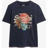 Superdry Tokyo Vl Relaxed T-shirt Met Korte Mouwen Blauw 2XS Vrouw