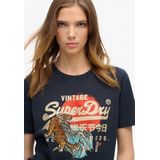 Superdry Tokyo Vl Relaxed T-shirt Met Korte Mouwen Blauw 2XS Vrouw