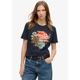 Superdry Tokyo Vl Relaxed T-shirt Met Korte Mouwen Blauw 2XS Vrouw