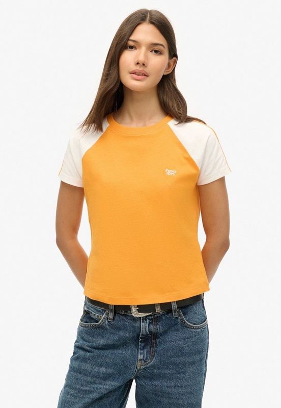 Superdry - W1011427A - T-shirt - Geel - Korte Mouwen - Casual