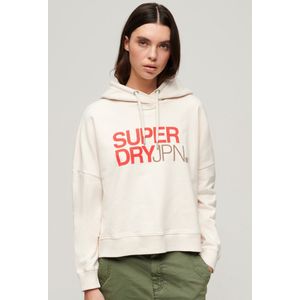 Superdry - Sportswear Logo Boxy Hoodie - Grijs - Katoen