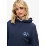 Superdryvoor vrouwen. W2012071A Atletische Essential hoodie grijs (XS), Casual, Katoen, Lange mouwen