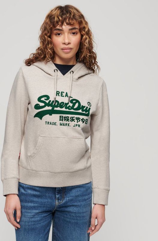Superdry - Hoodie - Dames - Geborduurd Vintage-logo en Grafische Print