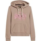 Superdry - Metallic Hoodie - Dames - Grafische Print - Vintage Logo