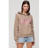 Superdry - Metallic Hoodie - Dames - Grafische Print - Vintage Logo