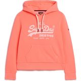 Superdry - Fluo Hoodie - Dames - Fluorescerend - Relaxed Fit, Capuchon met Trekkoord