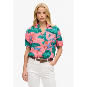 Superdry - W4010419A Overhemd - Roze - Viscose - Korte Mouwen