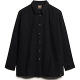 Superdry - W4010422A - Lang Strandshirt - Zwart - Katoen - Lange Mouwen