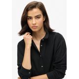 Superdry - W4010422A - Lang Strandshirt - Zwart - Katoen - Lange Mouwen