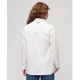Superdry - W4010422A - Lang Strandshirt - Wit - Katoen - Lange Mouwen